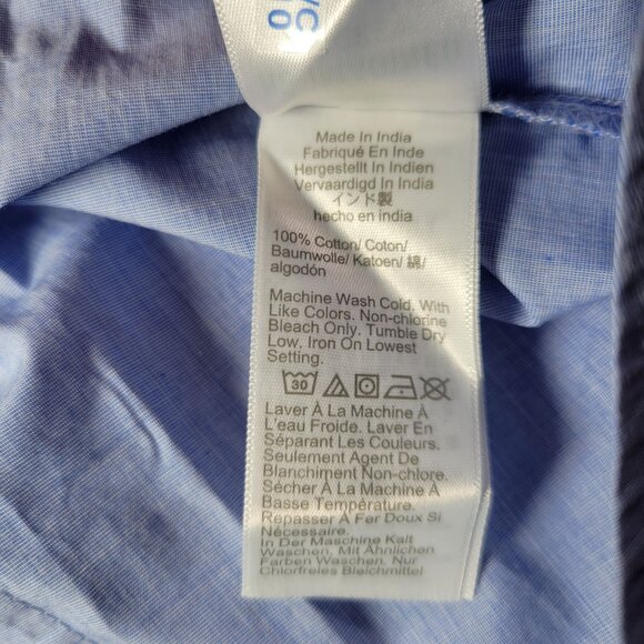 J.Crew Mens Light Blue Button-Up Long Sleeve Shirt M 100% Cotton Slim Fit - Picture 3 of 8